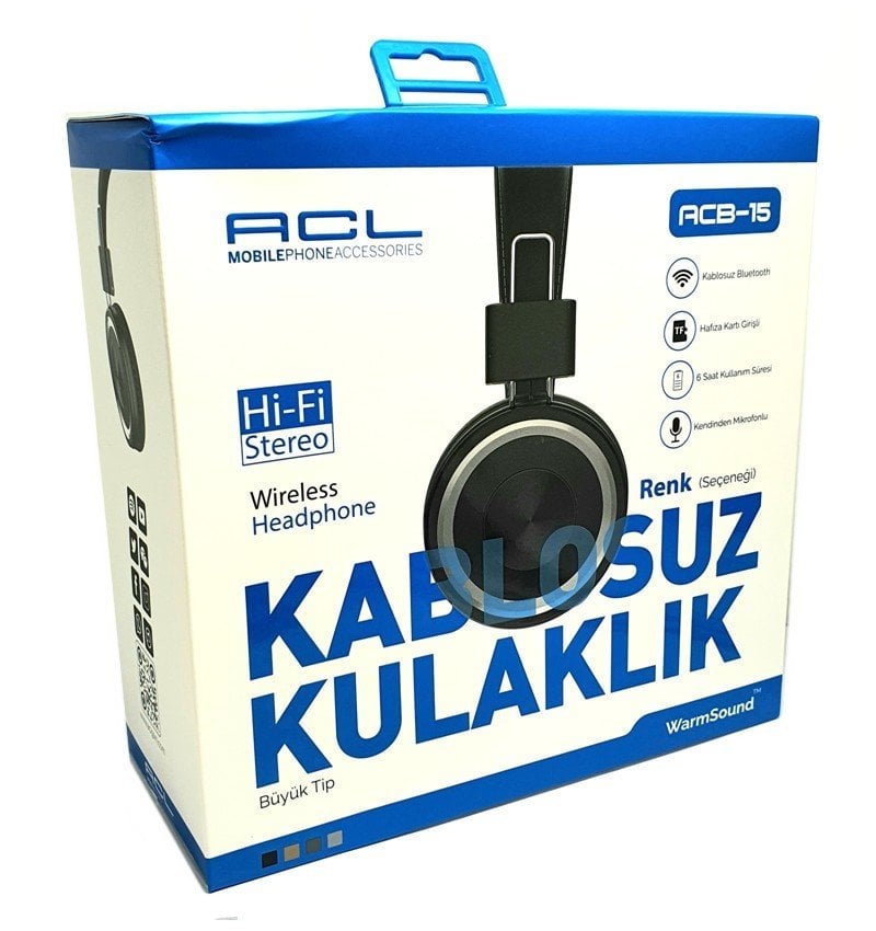 ACL ACB-15 Kablosuz Bluetooth Kulaklık SD Kart Girişli