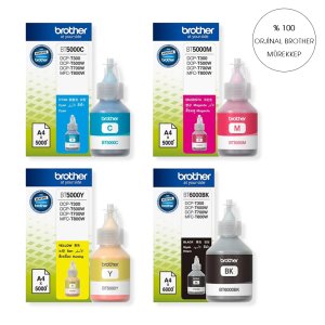 brother dcp t300 dcp t500w t800w orjinal murekkep takim 4 renk