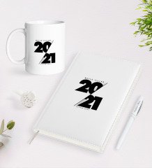 BK Gift Kişiye Özel 2023 Mutlu Yıllar 2023 Ajanda Kalem ve Kupa Seti-9