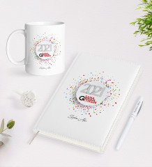 BK Gift Kişiye Özel 2023 Sana Mutluluk Getirsin 2023 Ajanda Kalem ve Kupa Seti-1