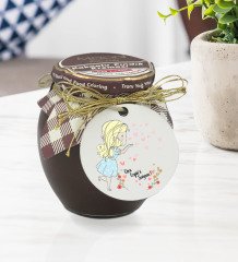 Kişiye Özel İsimli Sevgililer Günü Ahşap Anahtarlıklı El Yapımı 400gr Melodi Kakaolu Fındık Kreması Hediye Seti-60