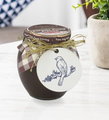 Kişiye Özel İsimli Sevgililer Günü Ahşap Anahtarlıklı El Yapımı 400gr Melodi Kakaolu Fındık Kreması Hediye Seti-84