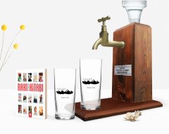 Kişiye Özel Renkli Baskılı Kocaeli Tasarımlı Turistik İkili Rakı Bardağı Ahşap Rakı Standı ve Cep Kitabı Hediye Seti-2