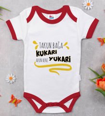 BK Kids Takun Bağa Kukari Tasarımlı Kırmızı Bebek Body Zıbın-1
