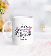 Kişiye Özel Yılın En Sempatik Sevgilisi Kupa ve Kar Tanesi Kolye