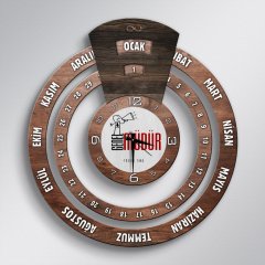Kişiye Özel Mesleki Genel Müdür Sonsuz Maya Takvimi Ahşap Duvar Saati