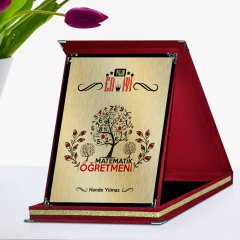 Kişiye Özel Yılın En İyi Öğretmeni Kırmızı Plaket
