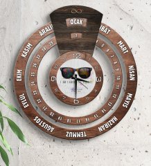 Kişiye Özel Okulda Ünlüyüm Sonsuz Maya Takvimi Duvar Saati - 1