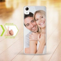Kişiye Özel HTC Desire 728 İnce Şeffaf Silikon Telefon Kapağı