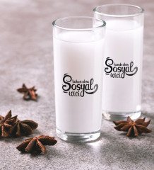 Kişiye Özel Renkli Baskılı Sosyal İçici İkili Rakı Bardağı Seti-2