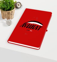 Kişiye Özel Avukat Temalı Kırmızı Defter - 7