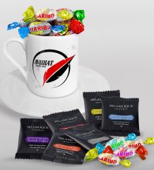 Kişiye Özel Avukat Türk Kahvesi Fincanı Selamlique Karışık Türk Kahvesi ve Haribo Şeker Hediye Seti-13