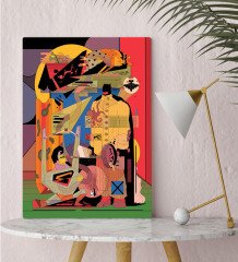 BK Gift Modern Soyut Tasarımlı Kanvas Tablo 30x50cm-8