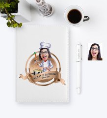 Kişiye Özel Yılın En İyi Bayan Master Chef'i Karikatürlü 2023 Ajanda Kalem Seti - 1