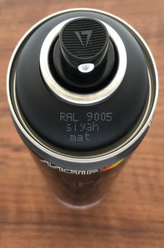 MOTİP CARAT RAL9005M Mat Siyah Sprey Boya 400 ML