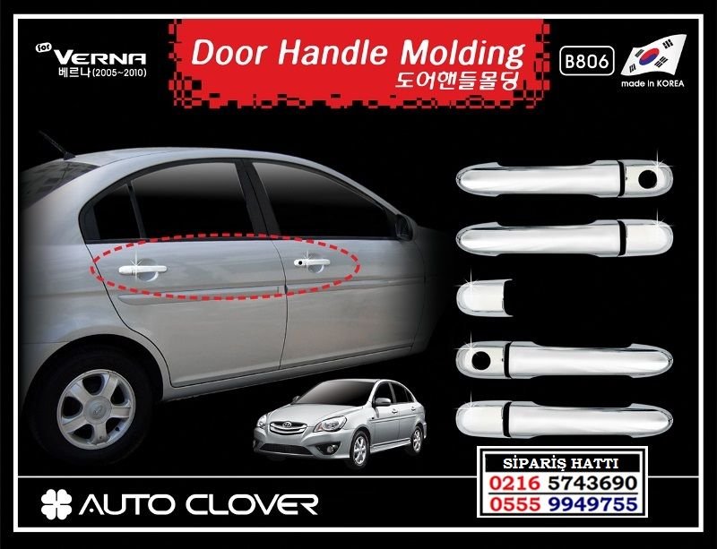 10607 accent era krom kapi kolu hyundai accent era aksesuarlari