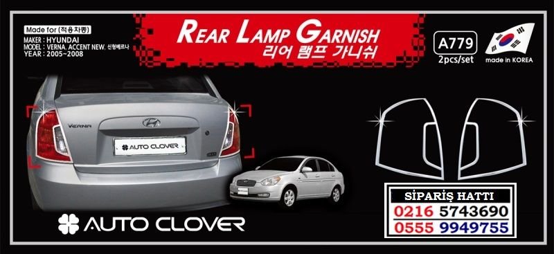 10616 accent era krom stop cercevesi hyundai accent era aksesuarlari