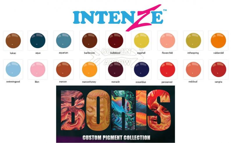 Intenze Boris Renkli Dövme Boyası Seti - 18 x 1 oz (30ml)