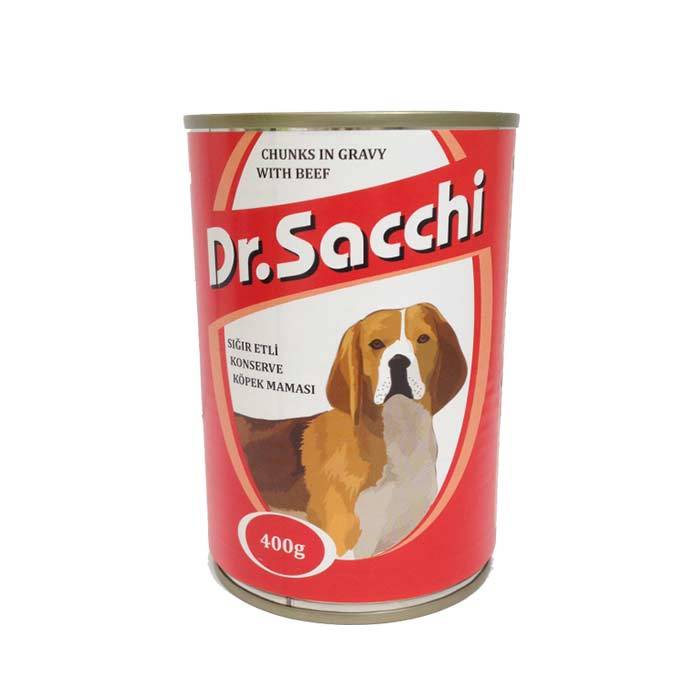 Dr Sacchi Sigir Etli Kopek Konservesi 400 G Petza