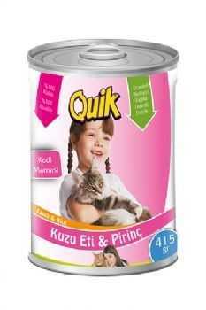 Quik Kuzu Etli Pirincli Kedi Konservesi 415 Gr Petza