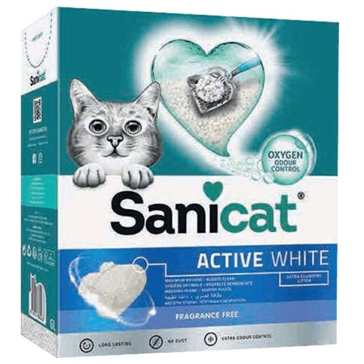 sanicat active white ultra topaklanan kedi kumu 10lt petza