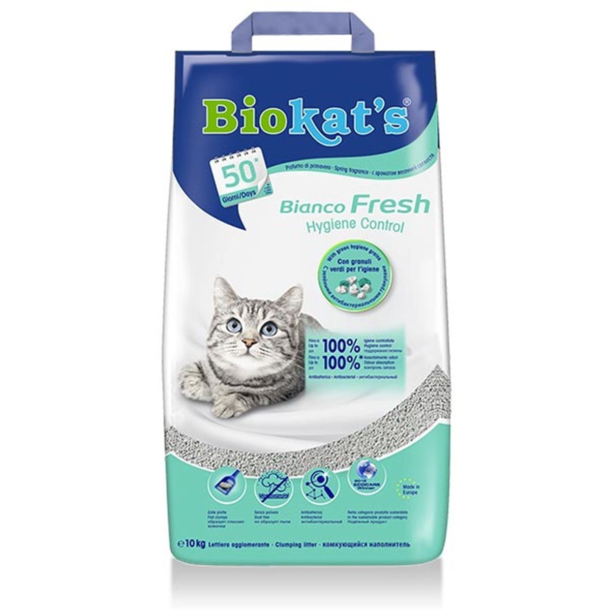 Biokats Bianco Fresh Hijyen Kontrolü Kedi Kumu 10 Kg Petza