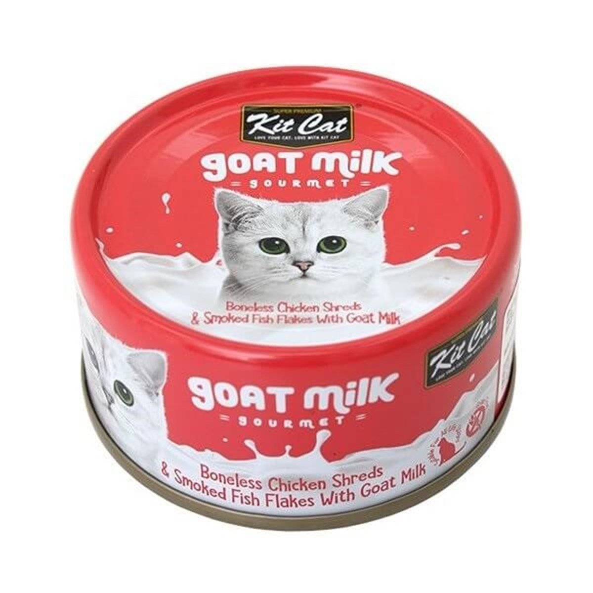 KitCat Keçi Sütlü Gourmet Tavuklu&amp;Balıklı Kedi Konservesi 70g Petza