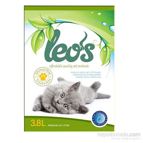 Leos Silika Kristal Kedi Kumu 3,8 Lt ( 8 li paket ) Petza