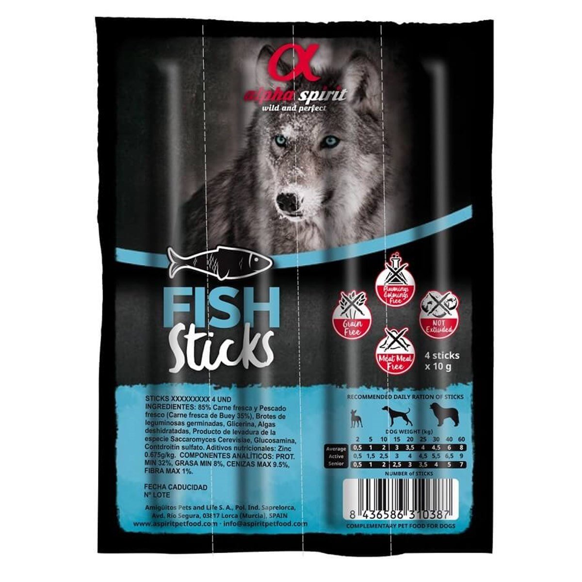 Alpha Spirit Balikli Sticks Kopek Odul Mamasi 4 10 Gr Petza