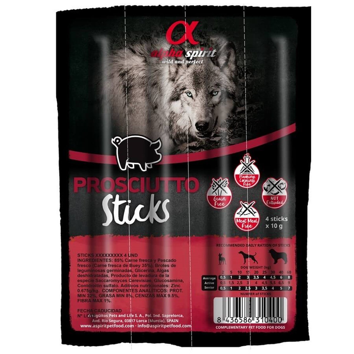 Alpha Spirit Prosciutto Sticks Kopek Odul Mamasi 4 10 Gr Petza