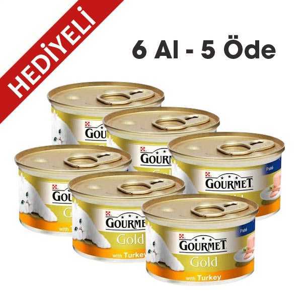 Proplan Gourmet Gold Kiyilmis Hindi Etli Kedi Konservesi 85 Gr 6 Al 5 Petza