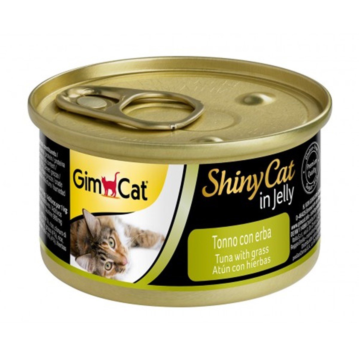 GimCat Shiny Cat Ton Balıklı Çimenli Öğünlük Kedi Konservesi 70 Gr Petza