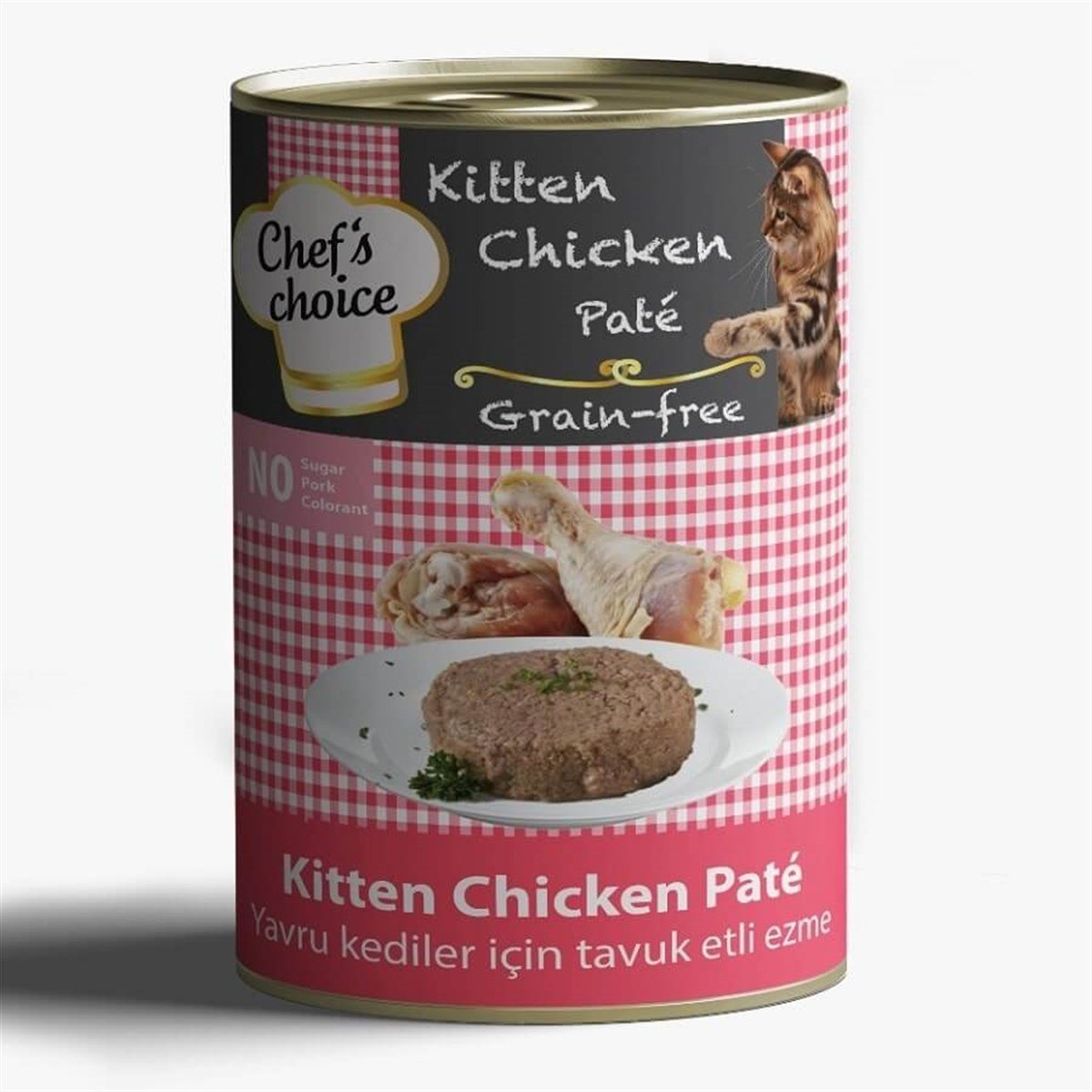 chefs choice tavuklu yavru ezme kedi konservesi 400 gr