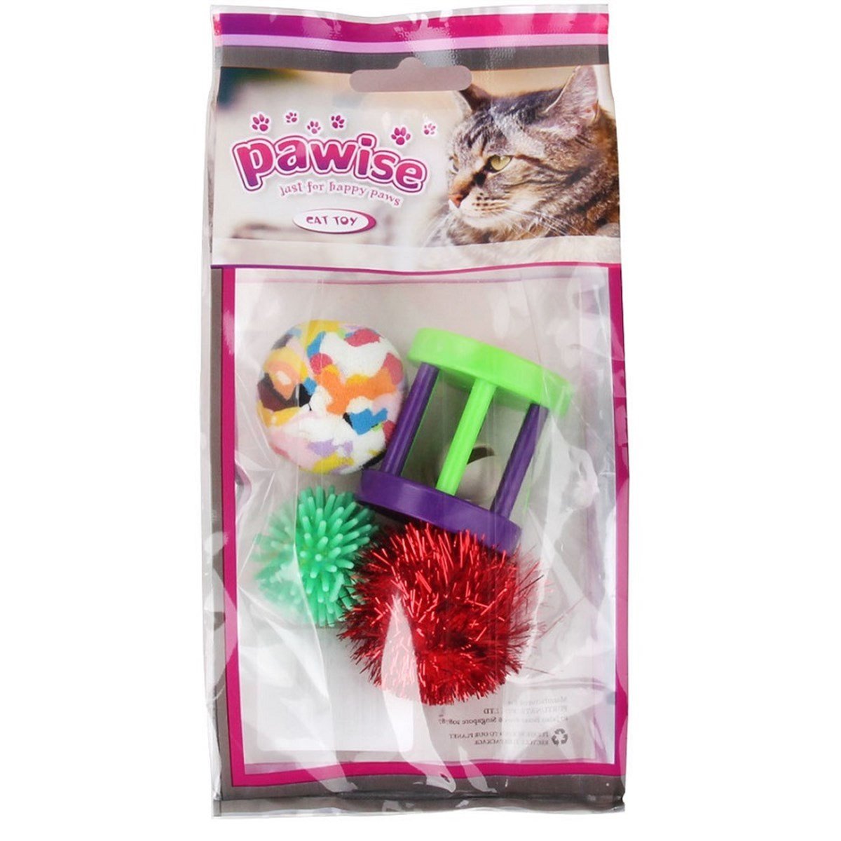 Pawise Karışık Şekilli Kedi Oyuncakları 4lü Petza