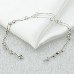 Tiffany Uc Sirali 14 Ayar Beyaz Altin Bileklik Bilezikci Hediye Bileklik