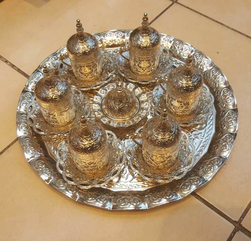 8�Li Silver Lokumluk & Kahve Fincanı Set